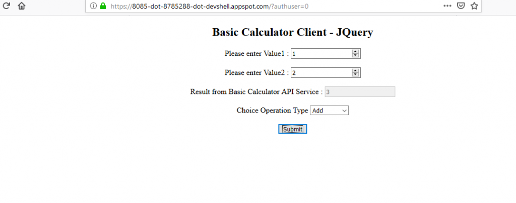 deploy basiccalculator